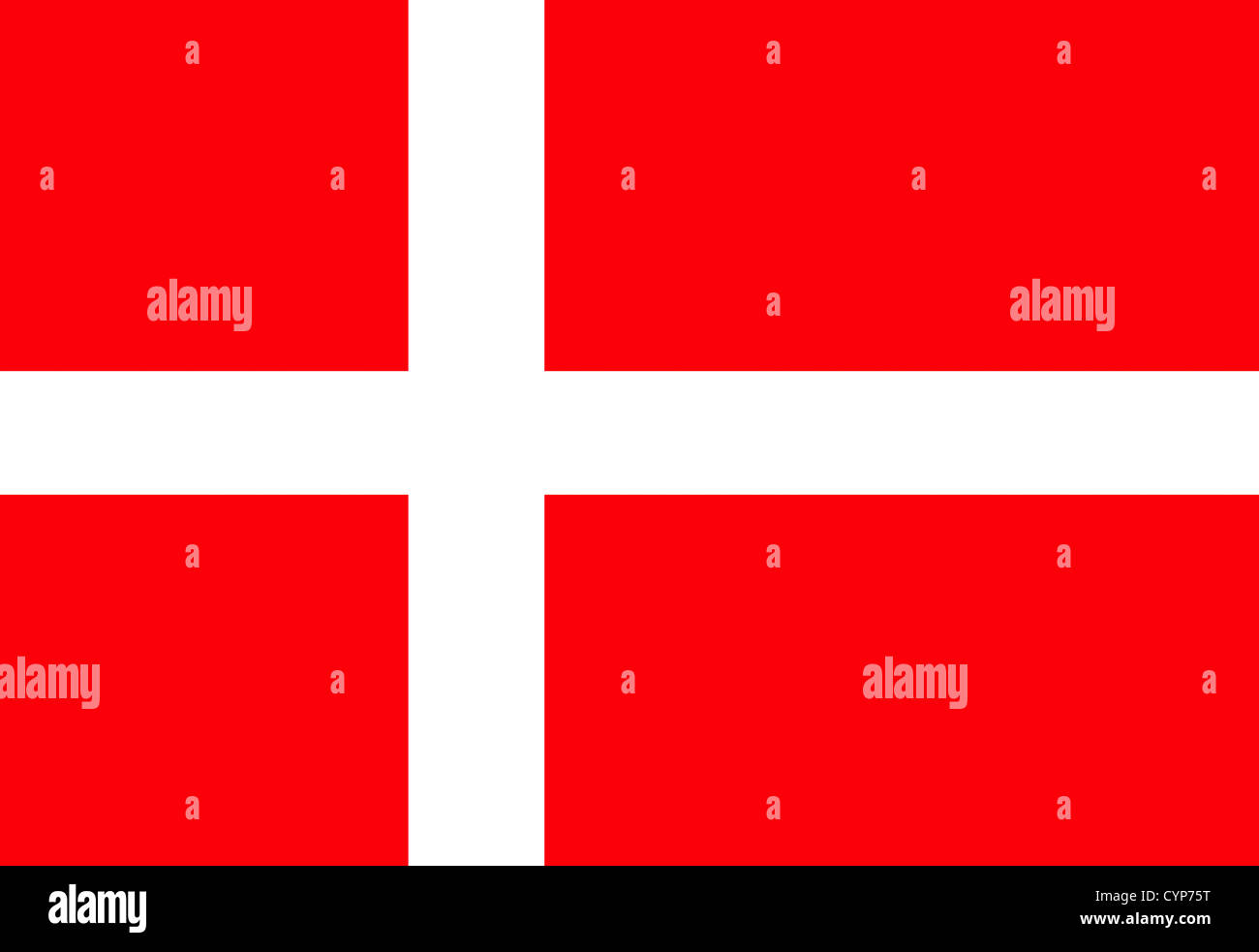 Flag of the Kingdom Denmark. Stock Photo