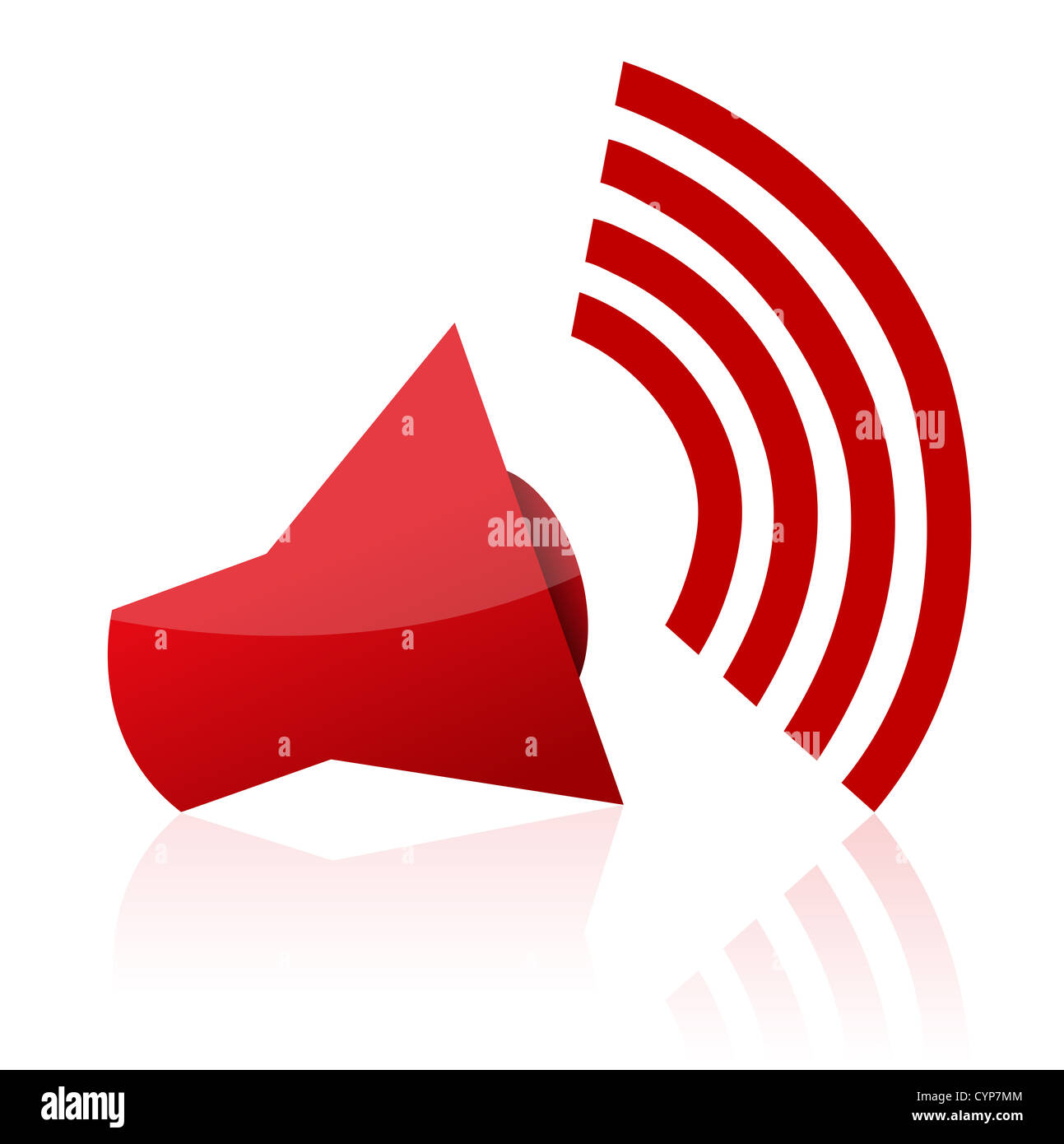 illustration of sound icon on isolated background Stock Photo - Alamy