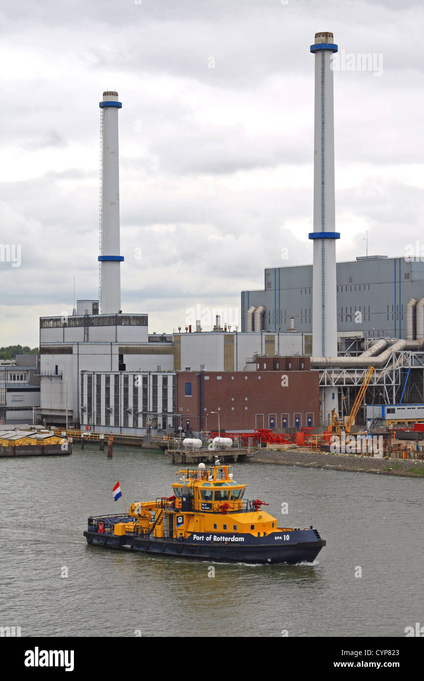 View across Maashaven docks, from Katendrecht, Rotterdam, Holland Stock Photo