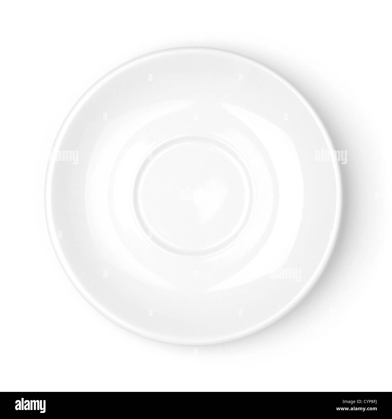 White plate on white background Stock Photo Alamy