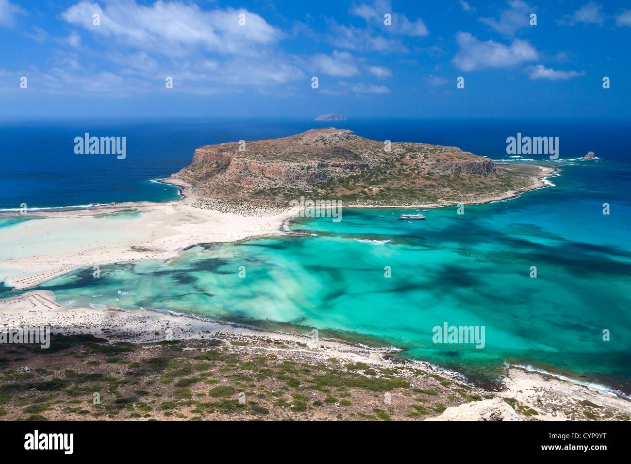 Landscape of Balos beach at Crete island in Greece Stock Photo