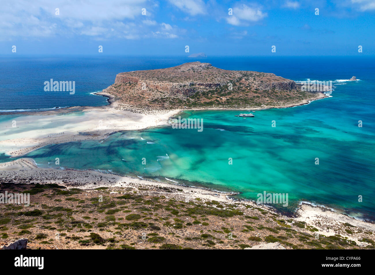 Balos bay at Crete island in Greece. Area of Gramvousa Stock Photo - Alamy