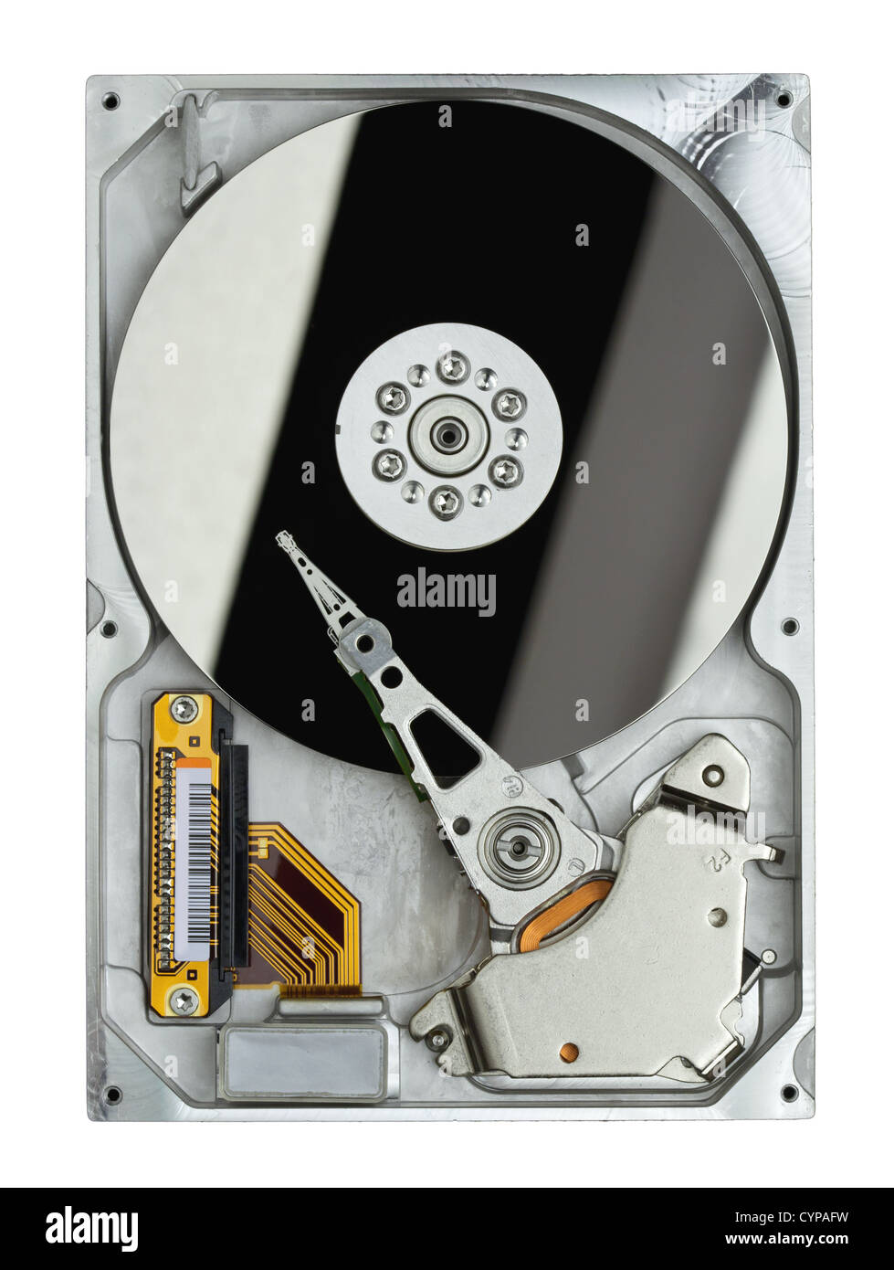 Hard disk drive isolated on white background Stock Photo