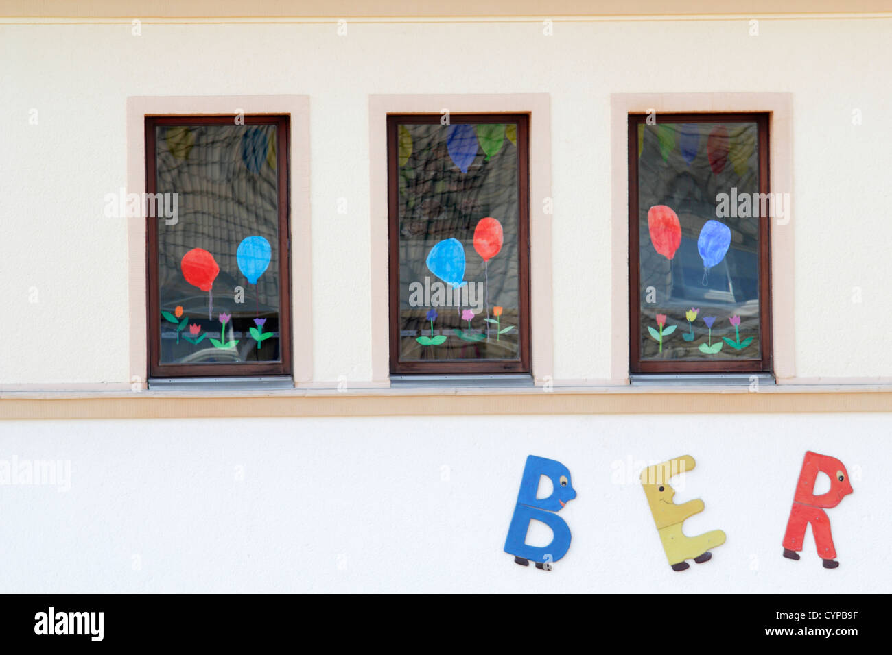 Three windows building facade hi-res stock photography and images - Alamy