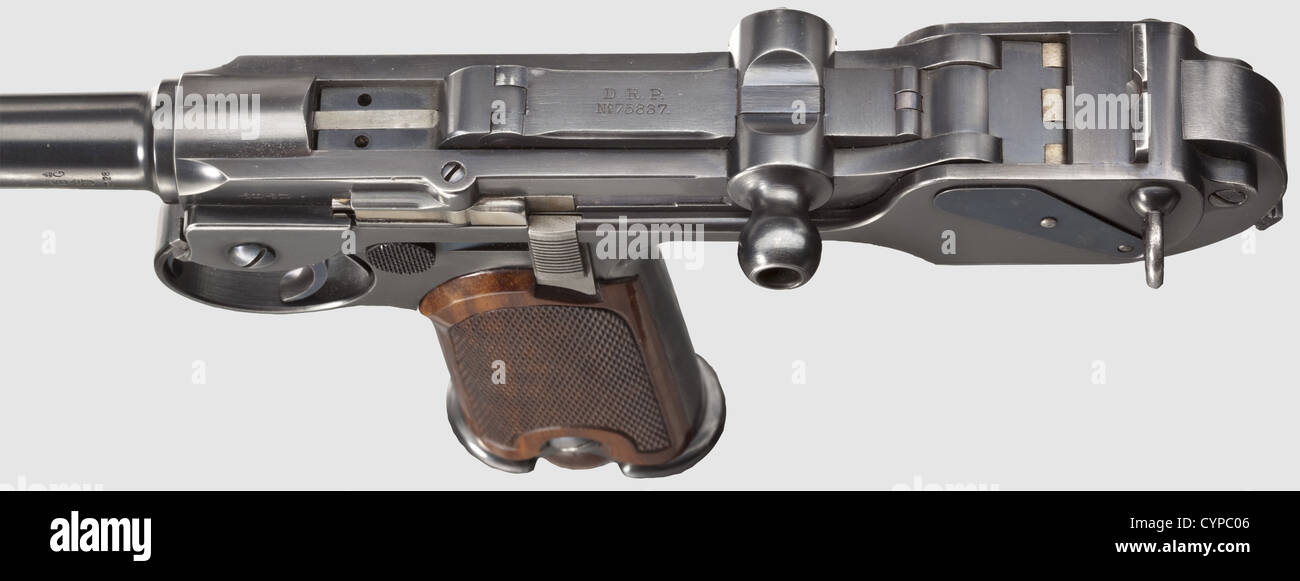 Borchardt C 93, in its case, cal. 7.65 mm Borchardt, no. 1774 Stock ...