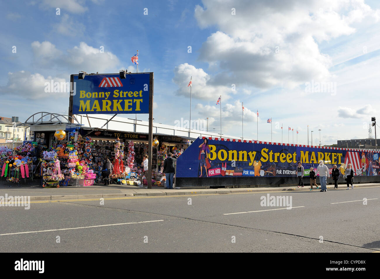 bonny street market blackpool england uk Stock Photo Alamy