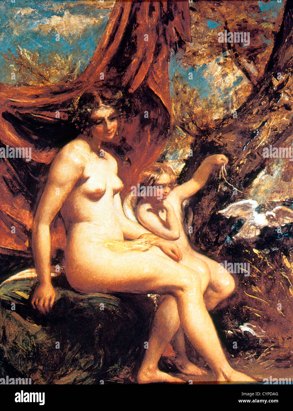 Venus and Cupid, William Etty, Painting, 19th Century Stock Photo
