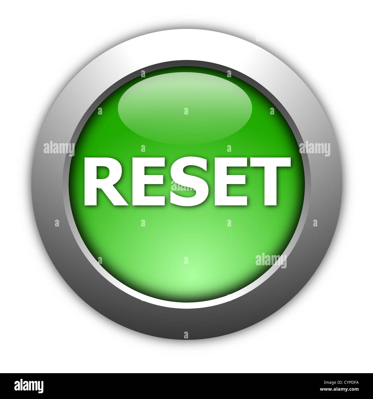 computer reset button illustration isolated on white Stock Photo - Alamy