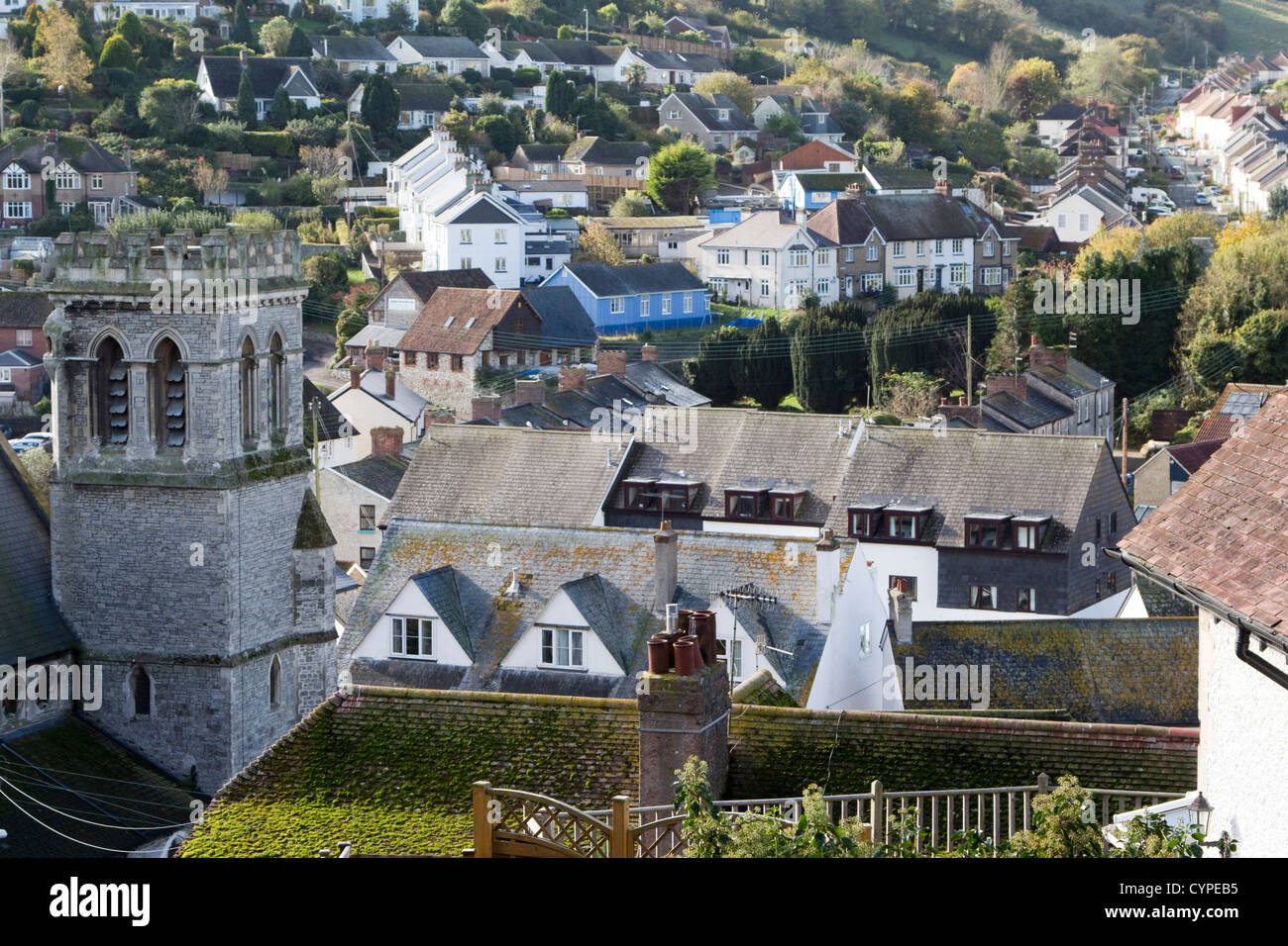beer seaside village east devon england uk Stock Photo Alamy