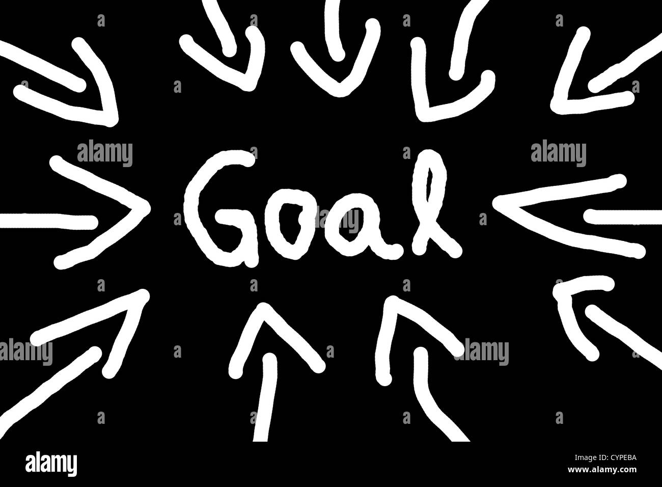 business success concept with word goal and arrows Stock Photo - Alamy