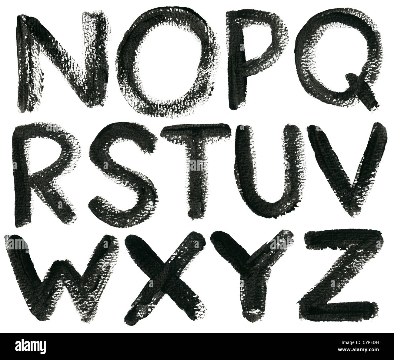 Hand drawn ABC letters set, isolated Stock Photo - Alamy