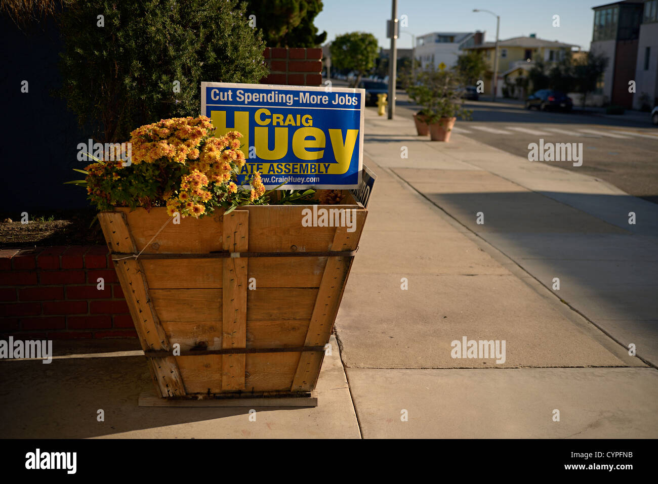 election signage manhattan beach california Stock Photo