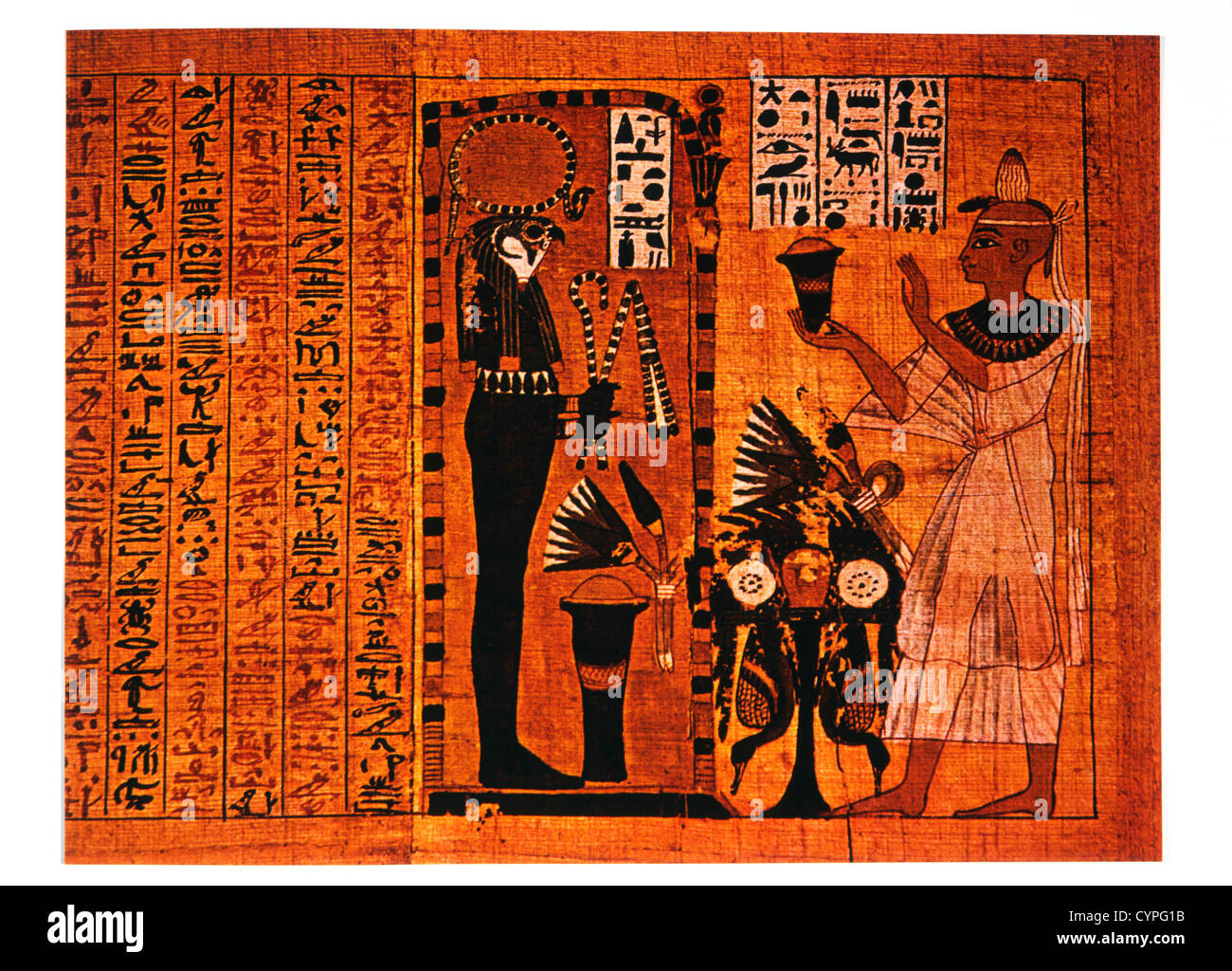 Detail from Papyrus, Book of the Dead, 16-11th C. BC, Museum of Antiquities, Cairo, Egypt Stock Photo