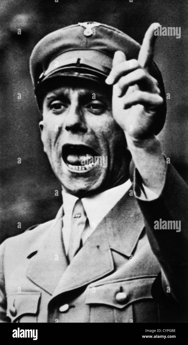 Paul Joseph Goebbels (1897-1945), Nazi Minister of Propaganda, Portrait Stock Photo