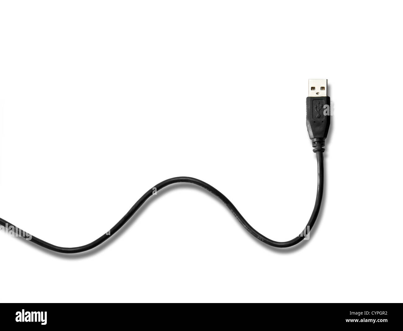 USB cable isolated on white Stock Photo Alamy