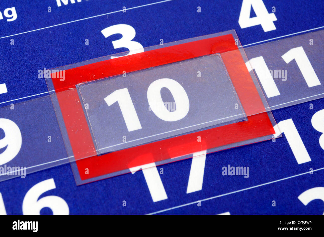 page of calendar showing date of today Stock Photo Alamy