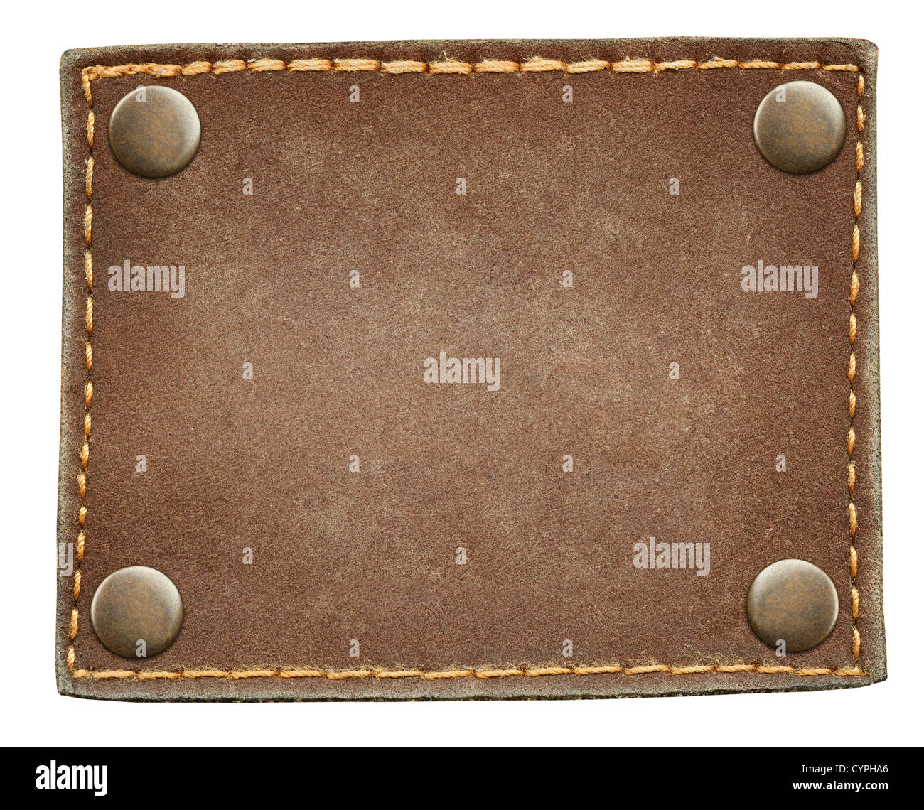 Blank leather jeans label Stock Photo Alamy