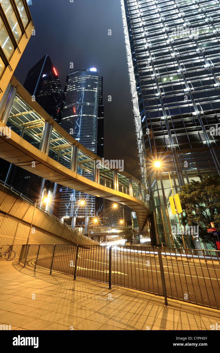 Hong Kong downtown at night Stock Photo - Alamy