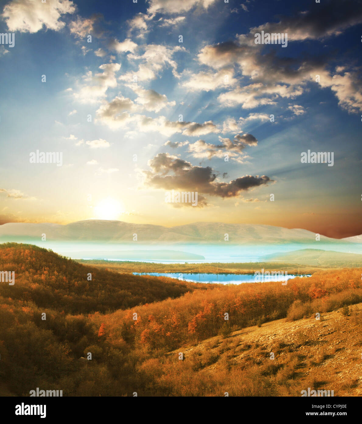 Tranquil fall landscapes hi-res stock photography and images - Alamy