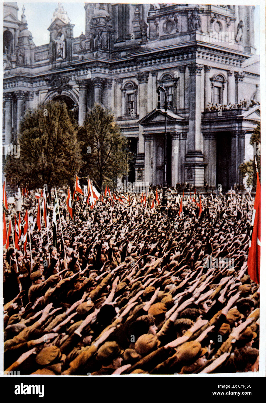 Hitler Youth Acknowledge National Work Service, 1933 Stock Photo
