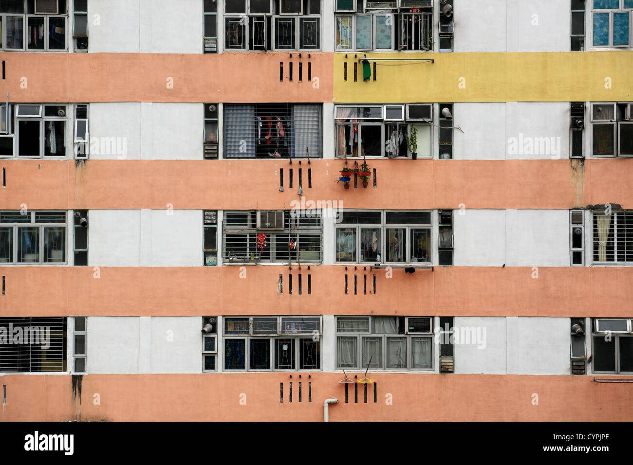 city apartment block in Hong Kong, China Stock Photo