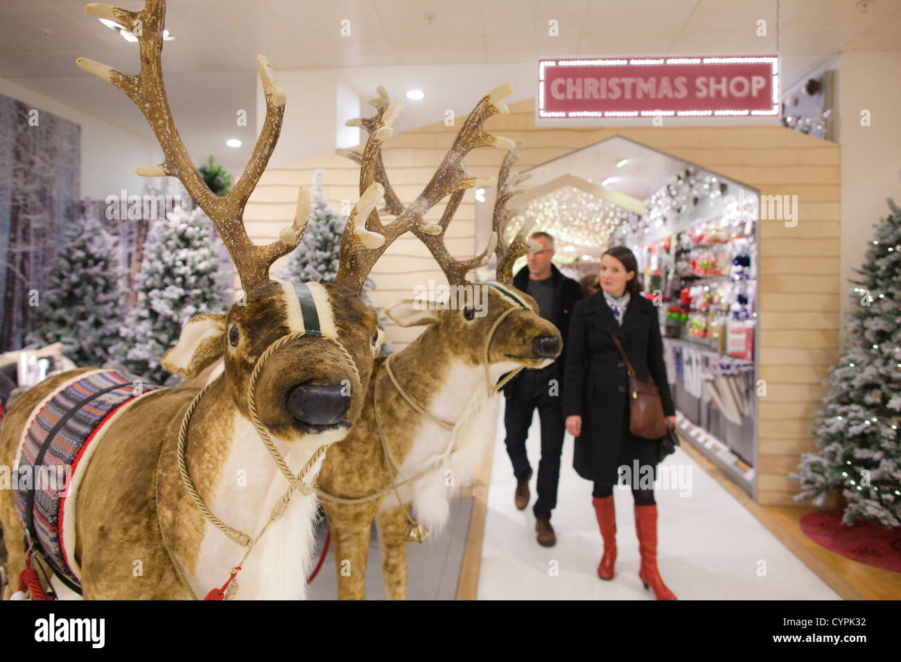 John Lewis department store Christmas Shop, on Oxford Street, West End, London, England, United