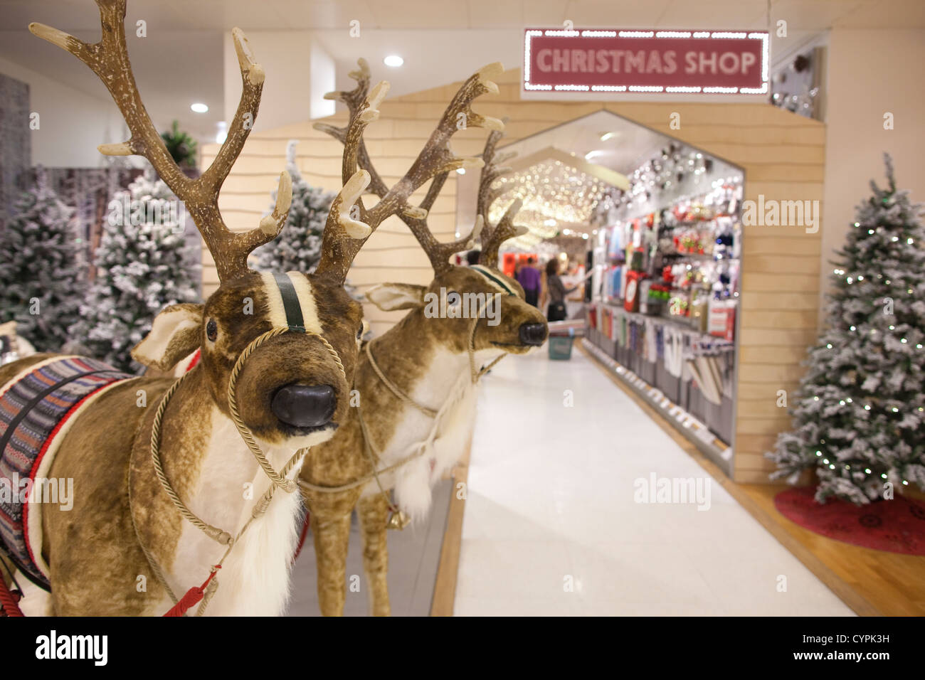 John Lewis department store Christmas Shop, on Oxford Street, West End, London, England, United