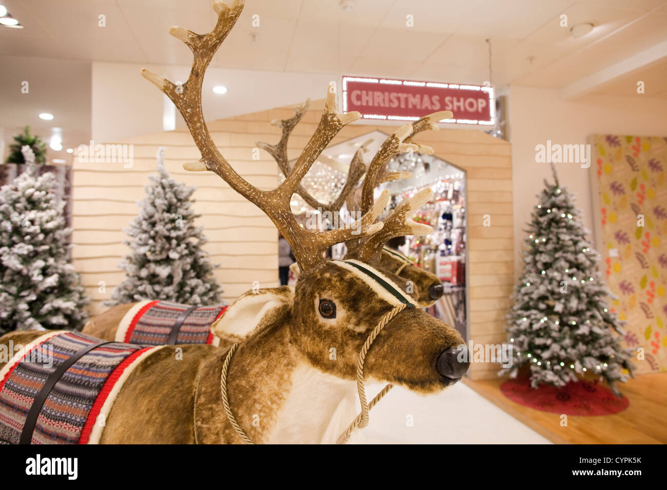 John Lewis department store Christmas Shop, on Oxford Street, West End, London, England, United