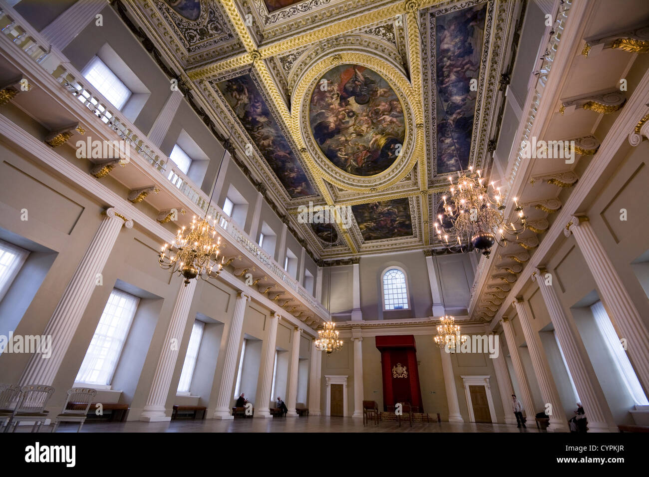 The Interior Inside The Banqueting House Whitehall With Ceiling 