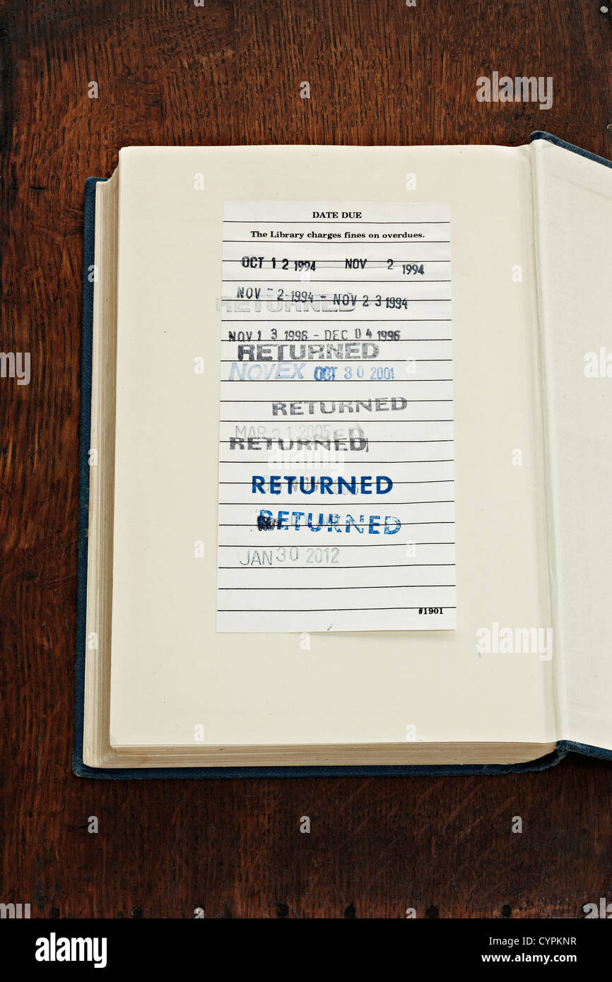 Library book [date stamp] hires stock photography and images Alamy