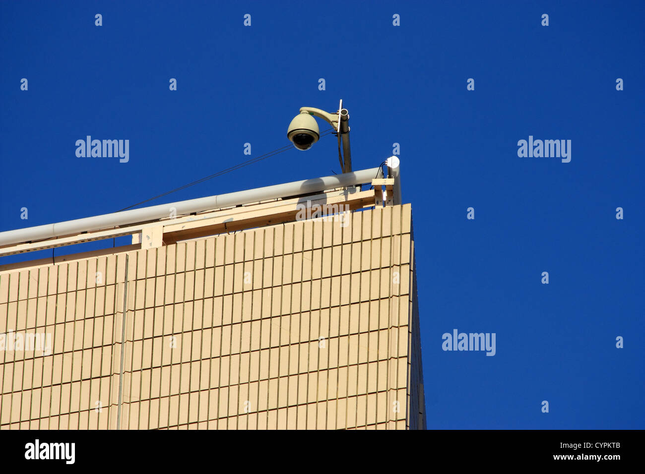 cctv on the top of building Stock Photo