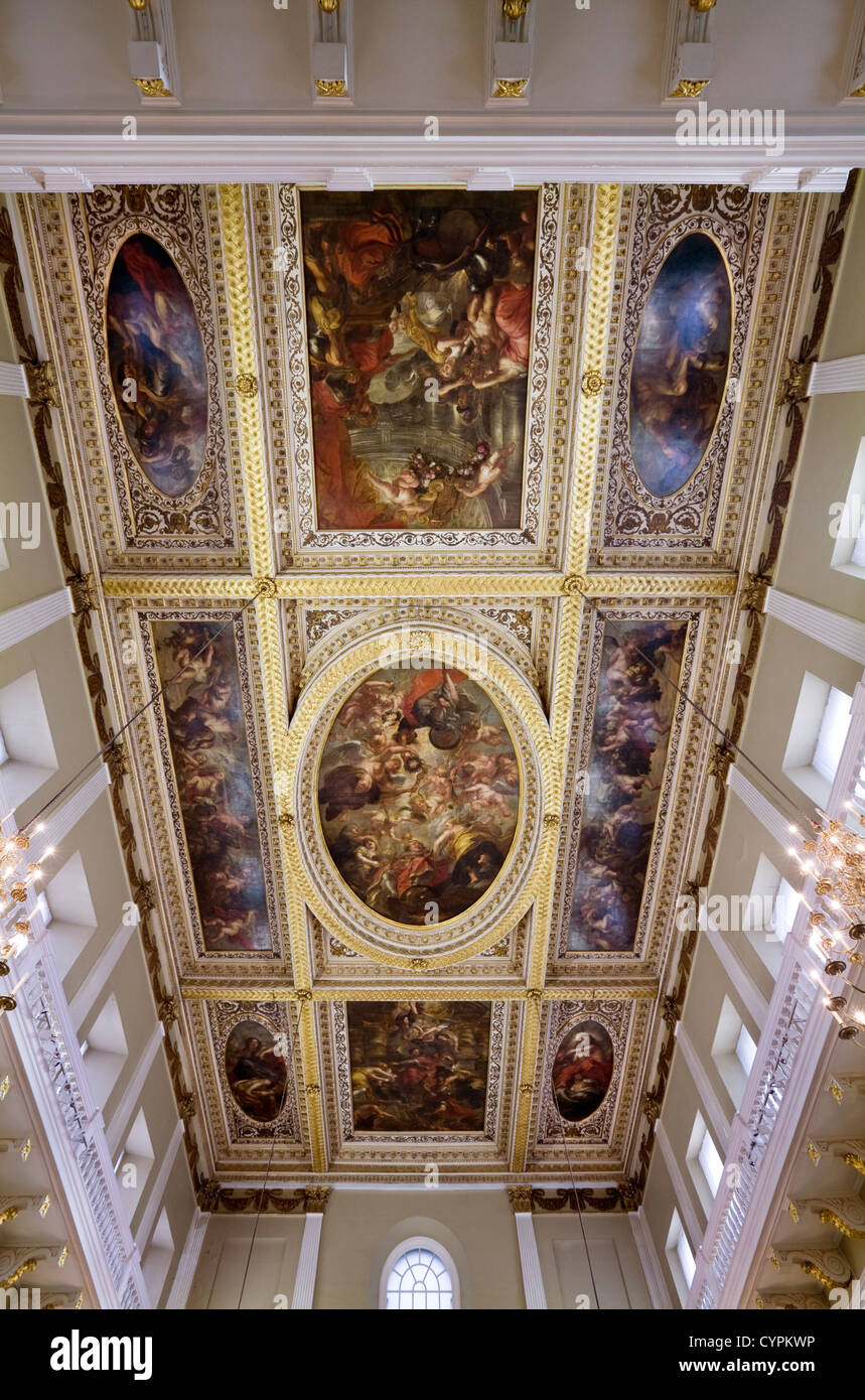 The Interior Inside The Banqueting House Whitehall With