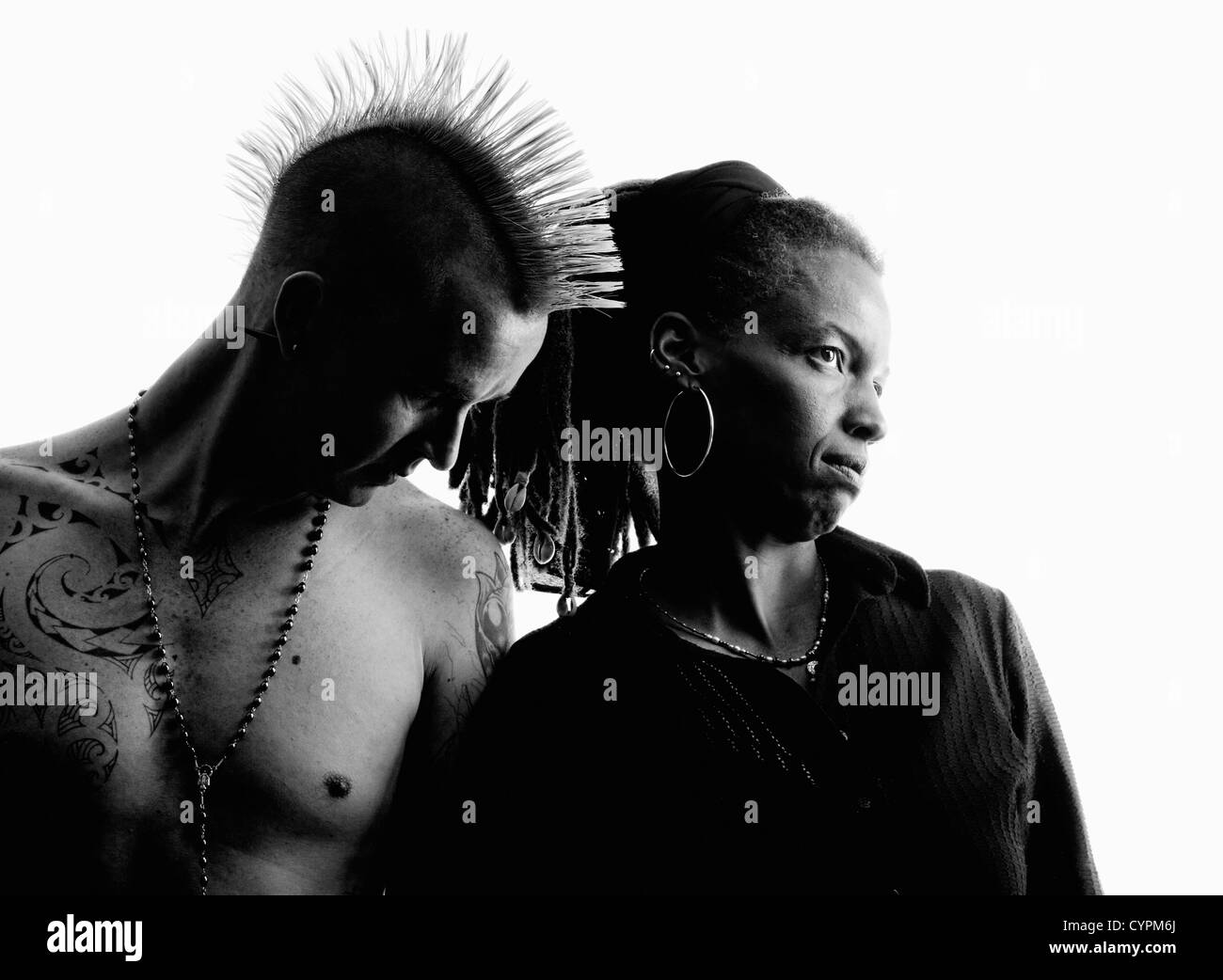 Mohawk hair woman Black and White Stock Photos & Images Alamy