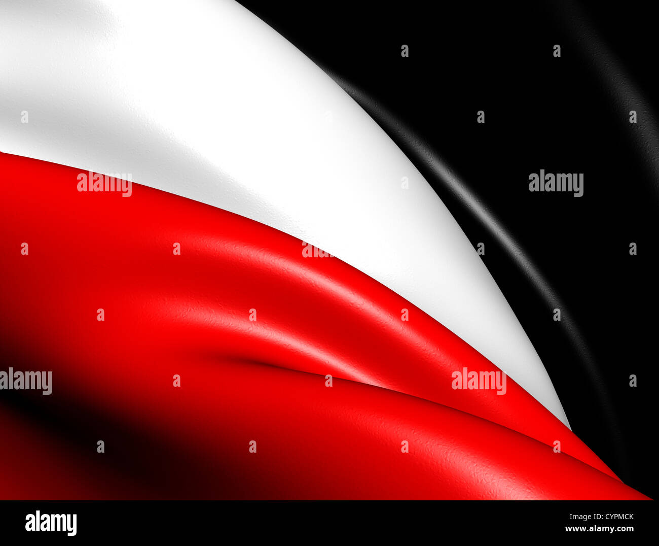 Flag of German Empire. Close Up. Stock Photo