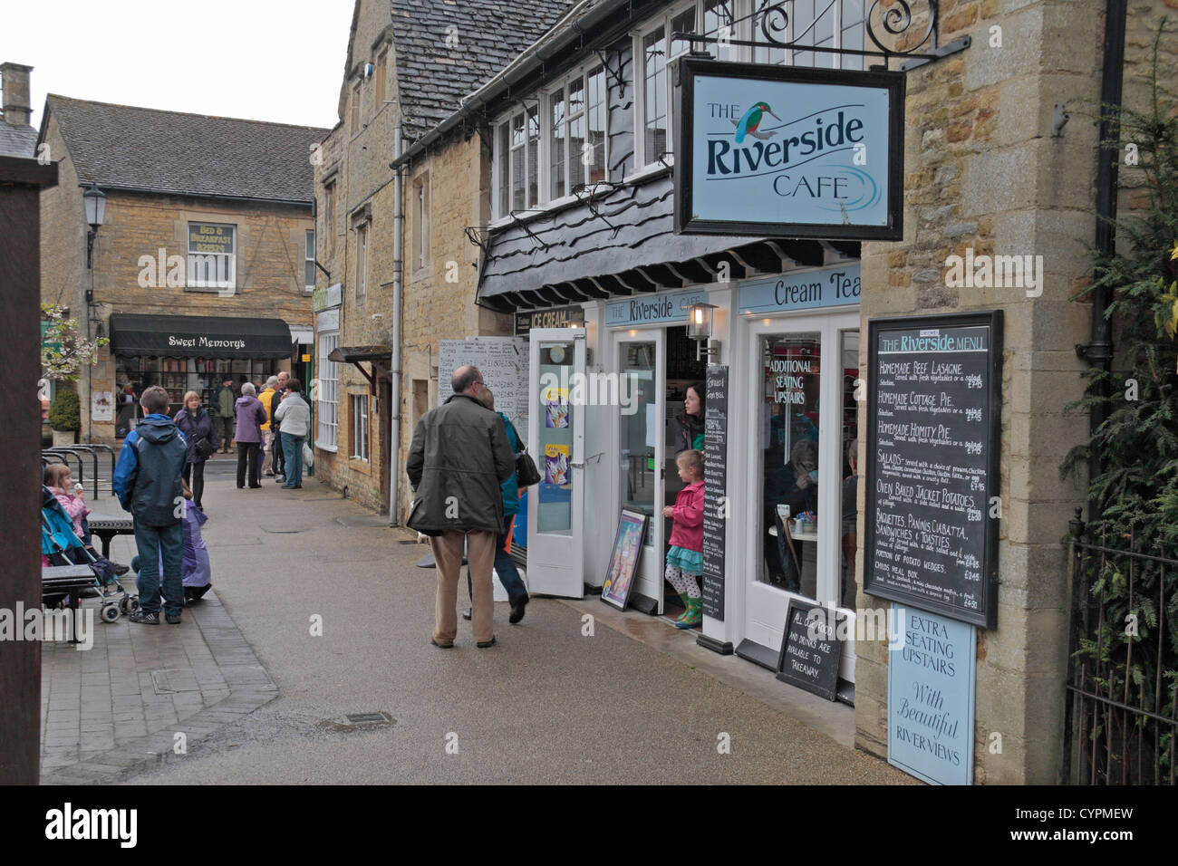 The Riverside Cafe, serving traditional cream teas, in the Cotswold