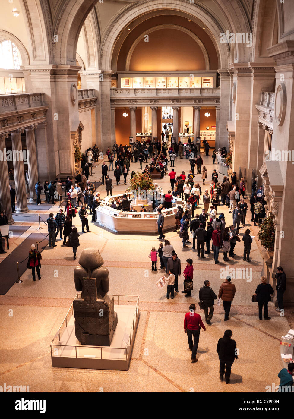 NEW YORK, NY - The main entrance hall at the Metropolitan Museum of Art in New York, New York. Stock Photo