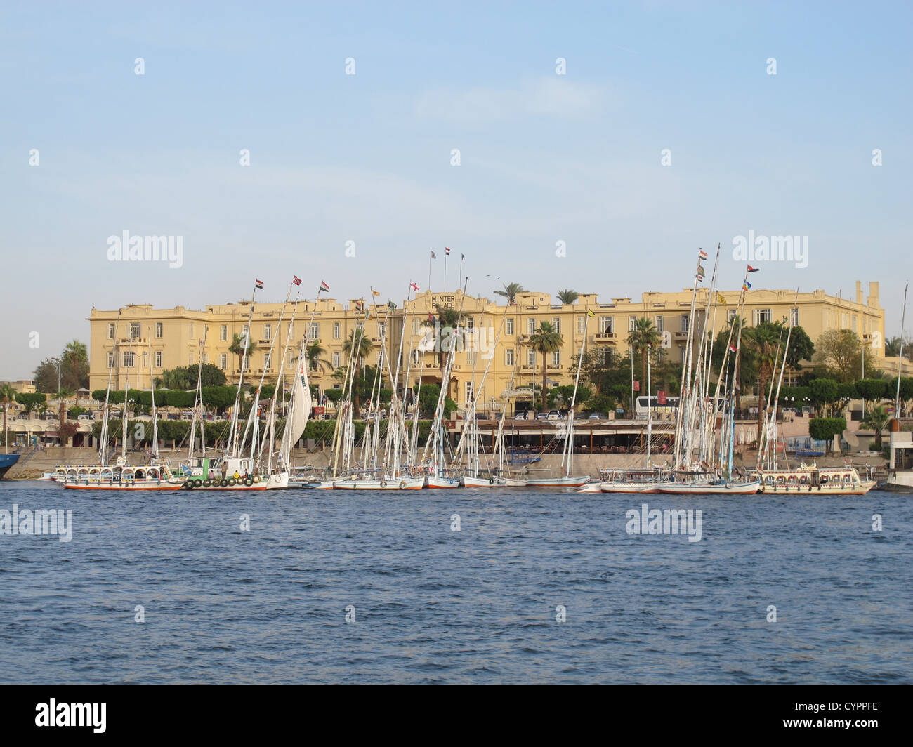 Felucca Sailboat in the Nile River at Luxor Egypt Stock Photo - Alamy