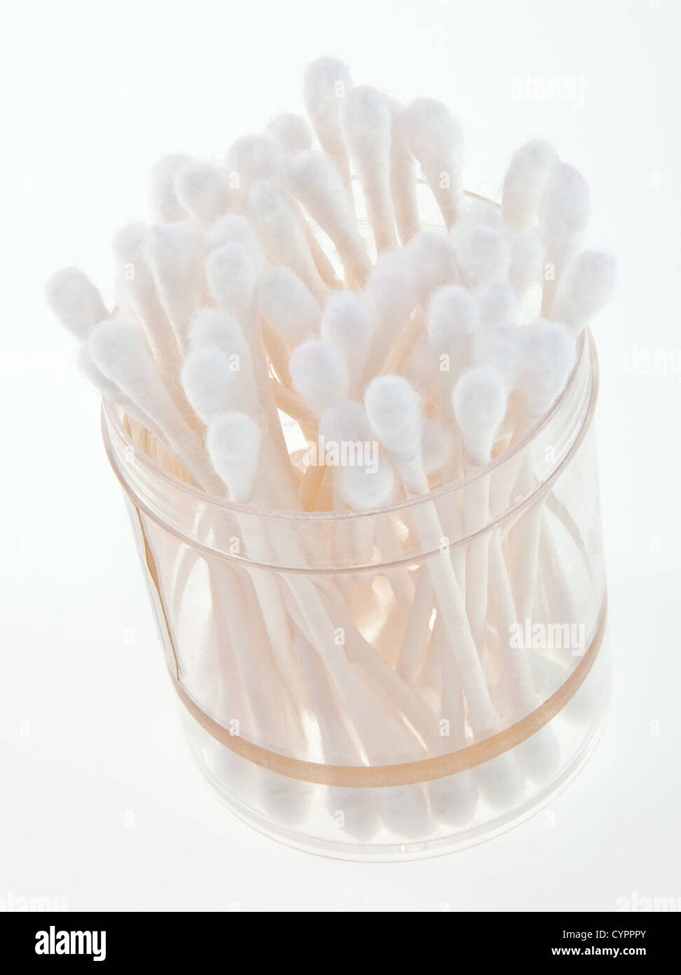 Bunch of qtips in jar and table Stock Photo Alamy