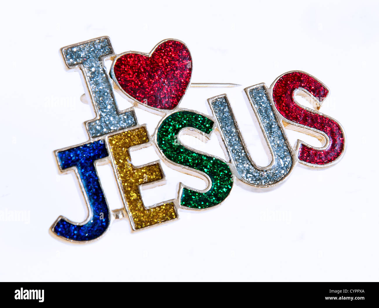 Religous pin wearing your faith Stock Photo Alamy