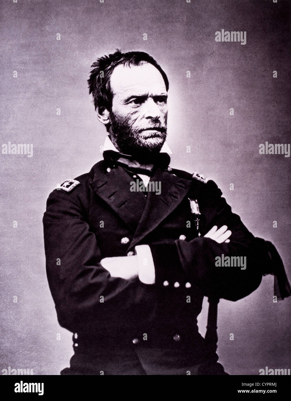 William Tecumseh Sherman (1820-1891), Union General During American Civil War, Portrait by Mathew Brady, 1865 Stock Photo