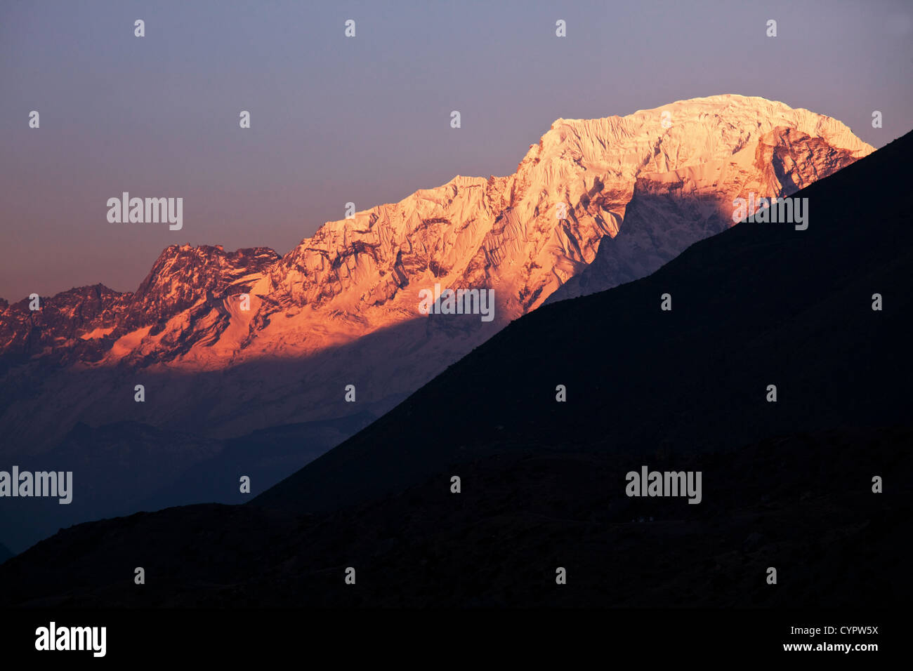 Peak on sunset Stock Photo - Alamy