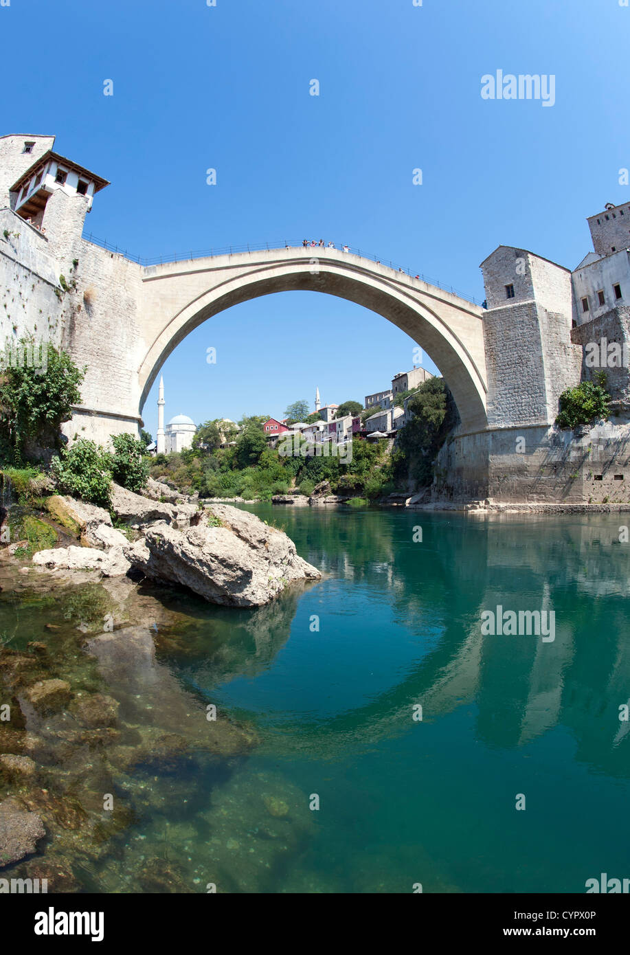 The Stari Most 'Old Bridge' and Neretva River in Mostar in  Bosnia-Herzegovina Stock Photo - Alamy