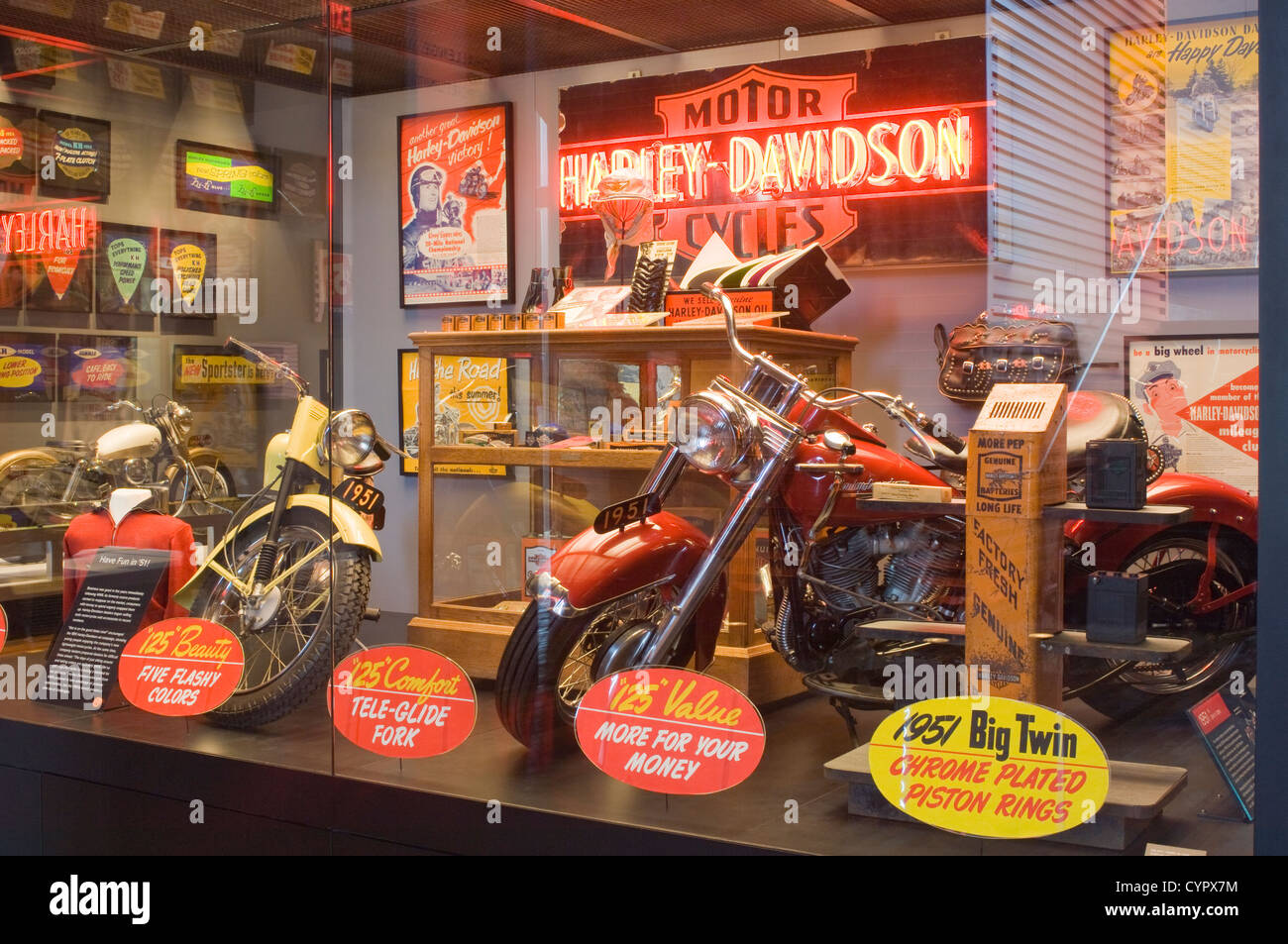 Harley Davidson Museum Milwaukee, Wisconsin. Stock Photo
