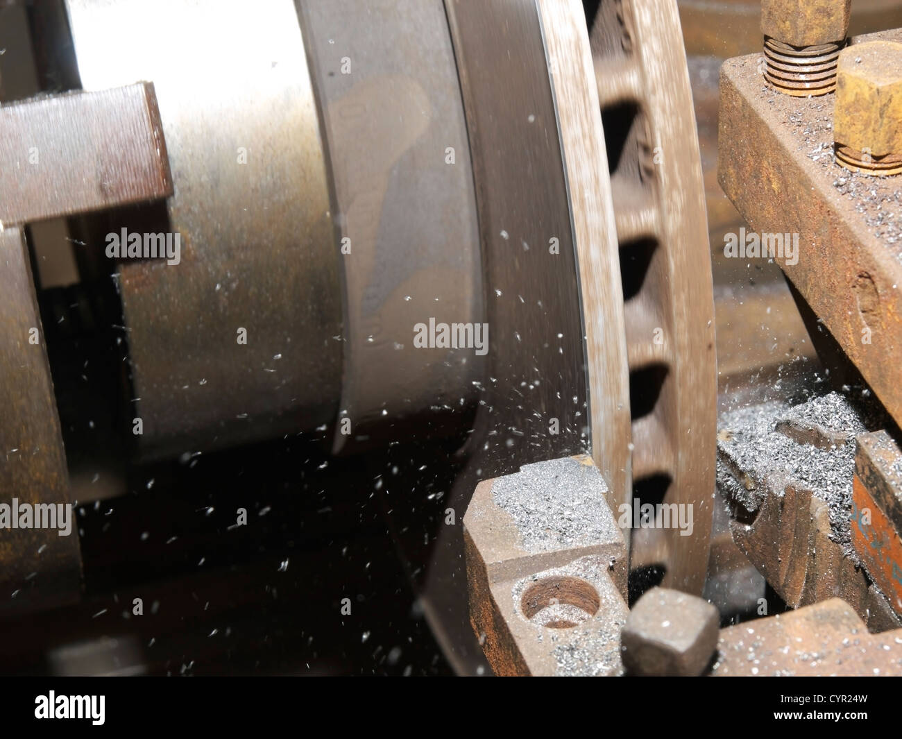 disc brake machining Stock Photo Alamy