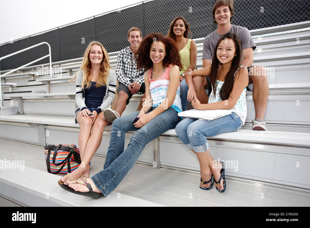 Student sitting on bleachers hires stock photography and images Alamy