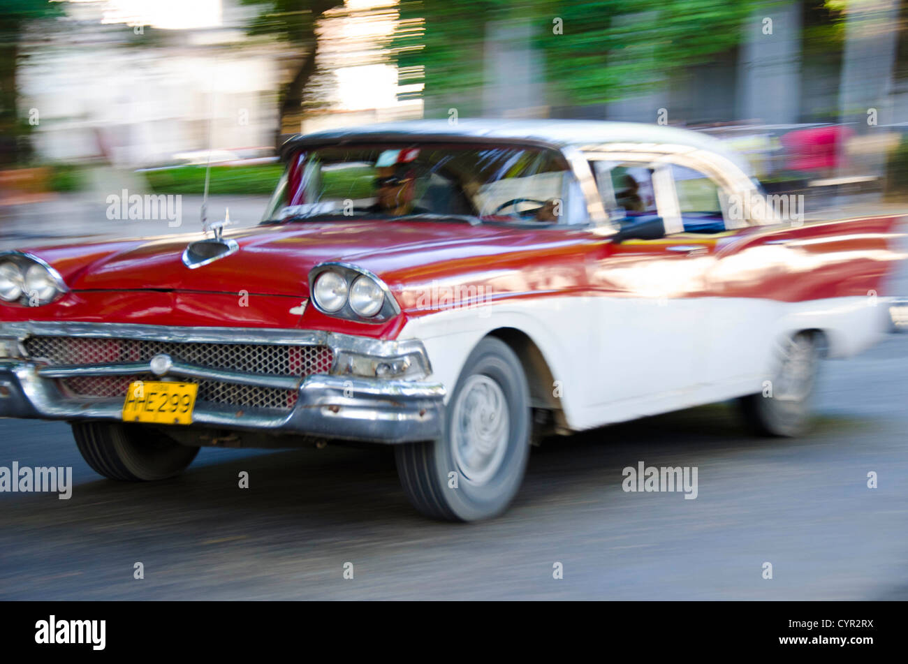 Antique Chevy from the 50's in Havana, Cuba Stock Photo