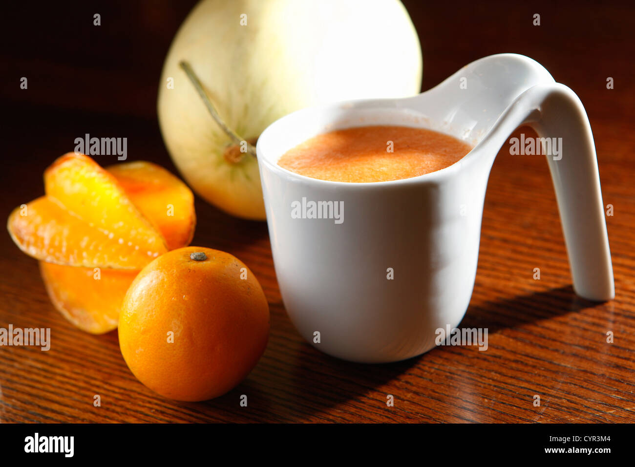 Fresh mixed fruit juice ready to drink Stock Photo Alamy