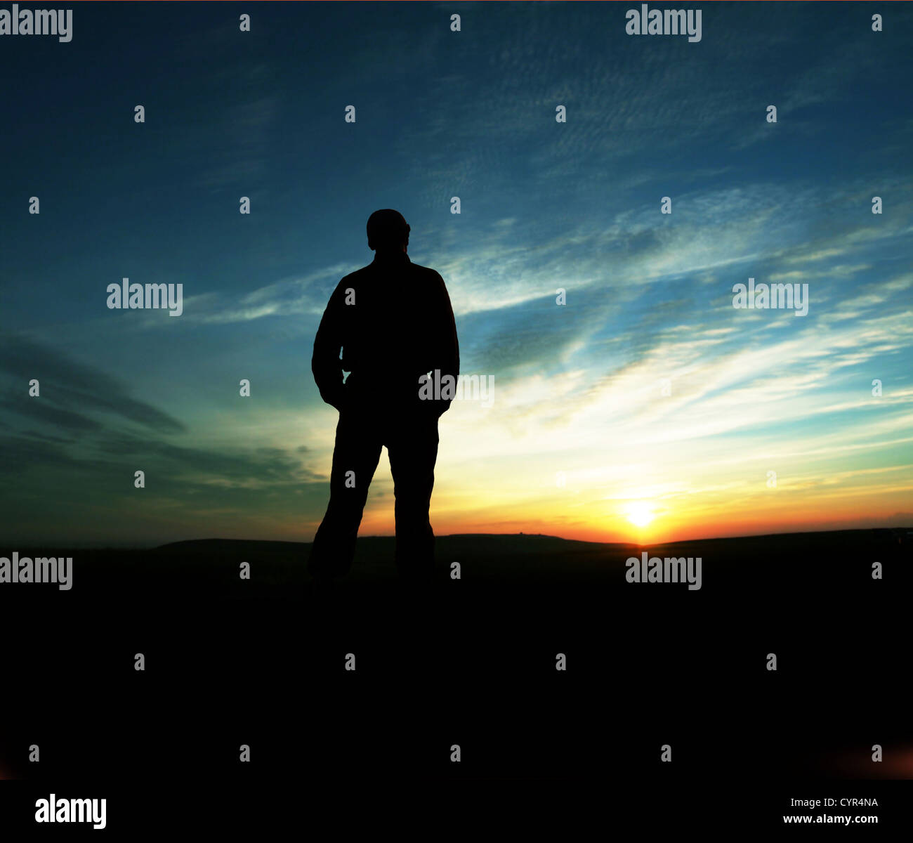 Mans silhouette hi-res stock photography and images - Alamy