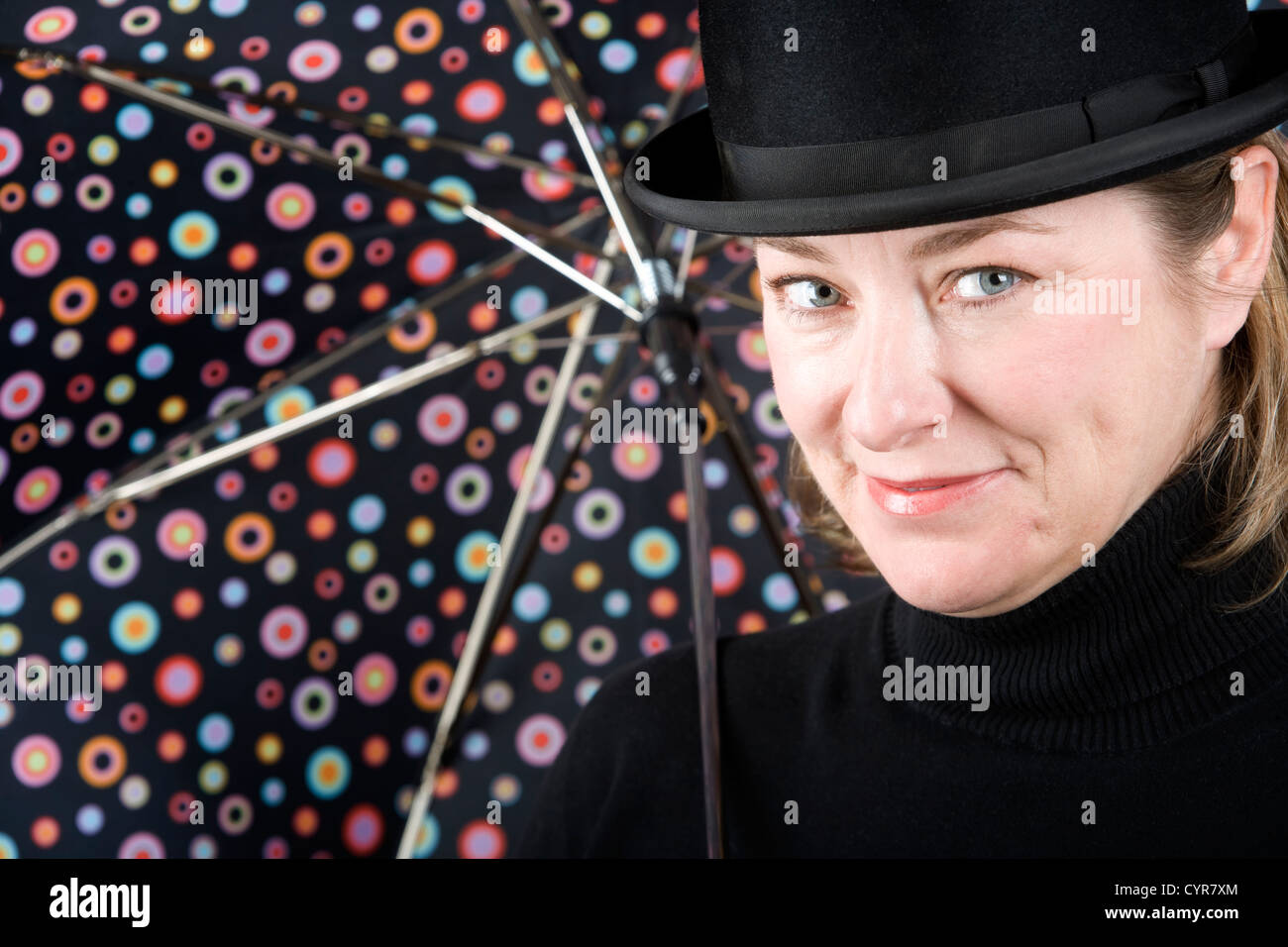Bowler hat umbrella hi-res stock photography and images - Alamy