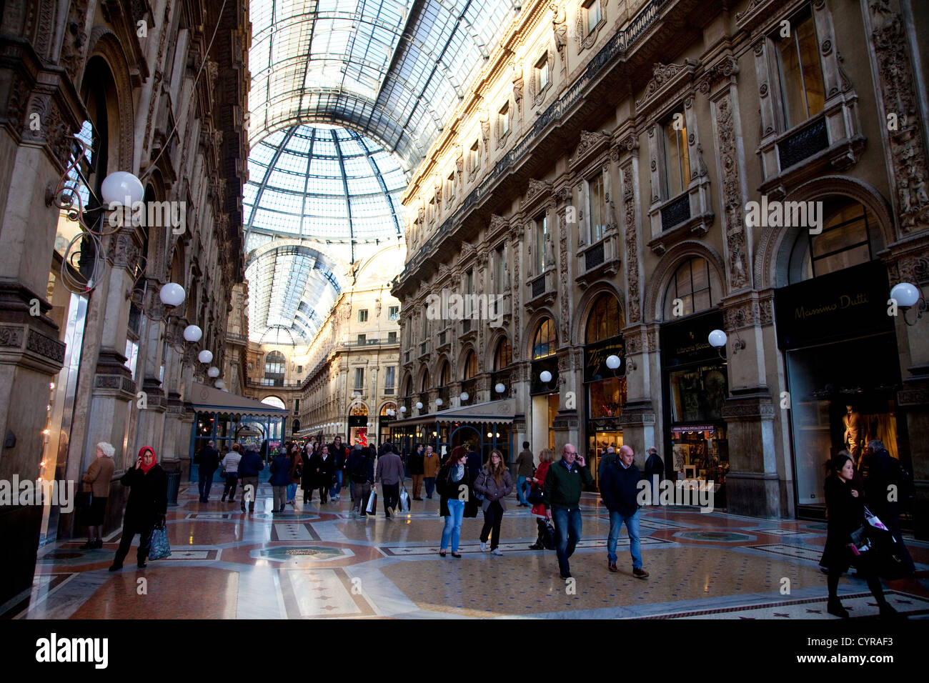 Galleria In Duomo Square In Milan Milano Italy Italia The Oldest Stock Photo Alamy